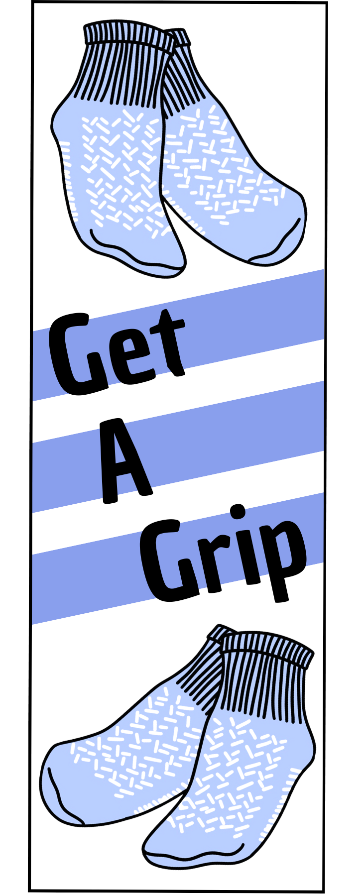 Get A Grip Funny Vinyl Sticker Bookmark