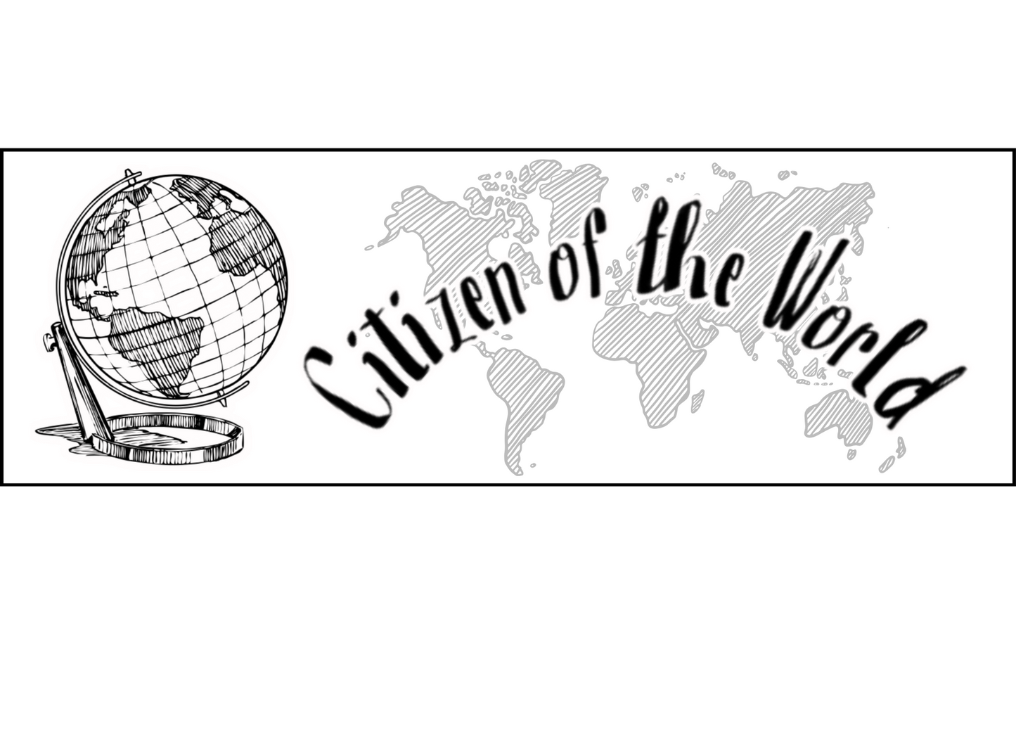 Citizen of the World Funny Saying Laminate Vinyl Sticker Bookmark Personalized