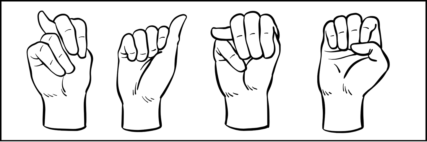 FAFO ASL Funny Saying Laminate Sticker Bookmark Journal Notebook Personalized