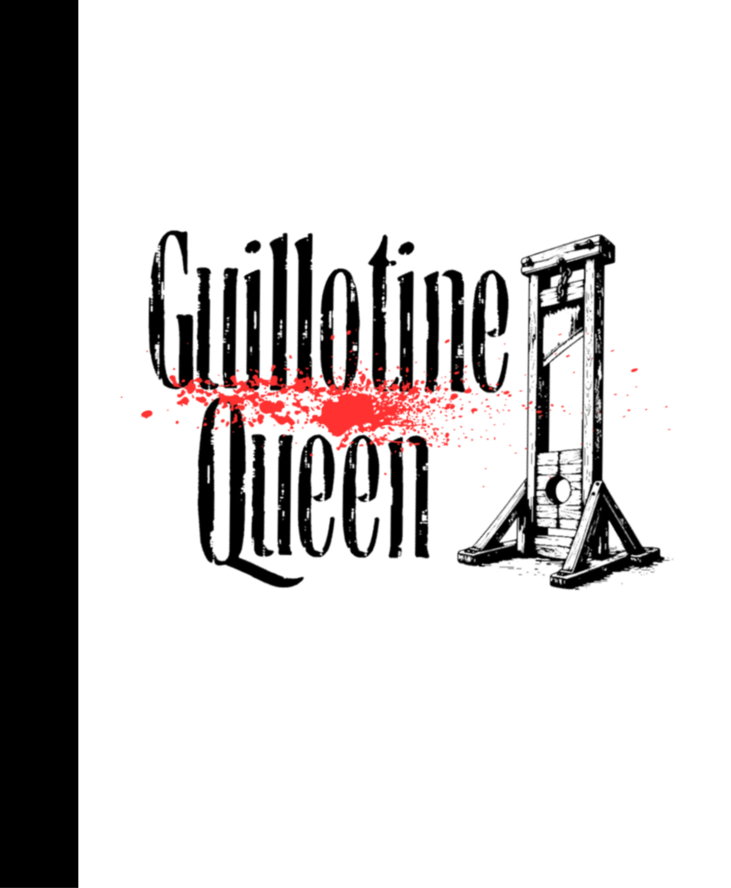 Guillotine Queen Funny Saying Laminate Sticker Bookmark Journal Notebook Personalized