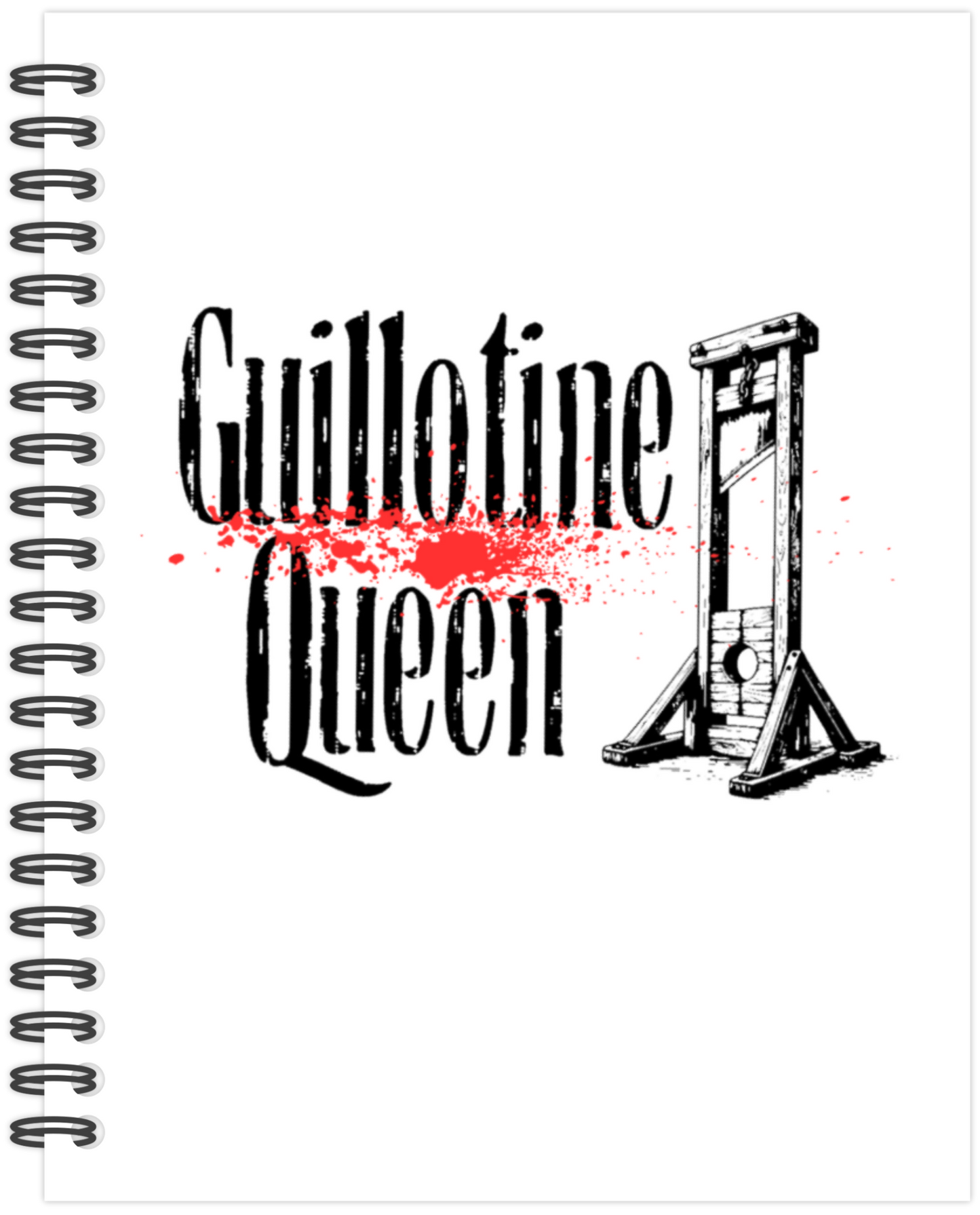 Guillotine Queen Funny Saying Laminate Sticker Bookmark Journal Notebook Personalized