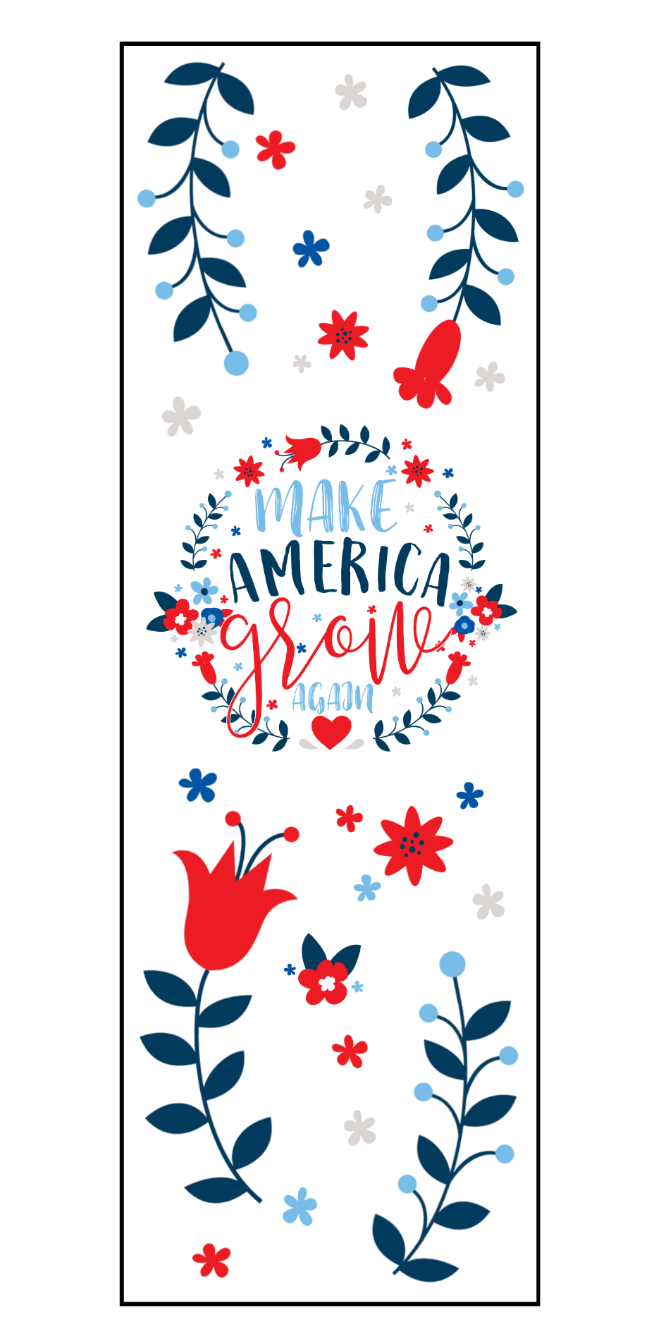 MAGA Make America Grow Again Funny Saying Vinyl Sticker Bookmark Personalized