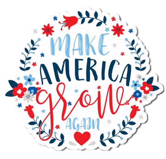 MAGA Make America Grow Again Funny Saying Vinyl Sticker Bookmark Personalized