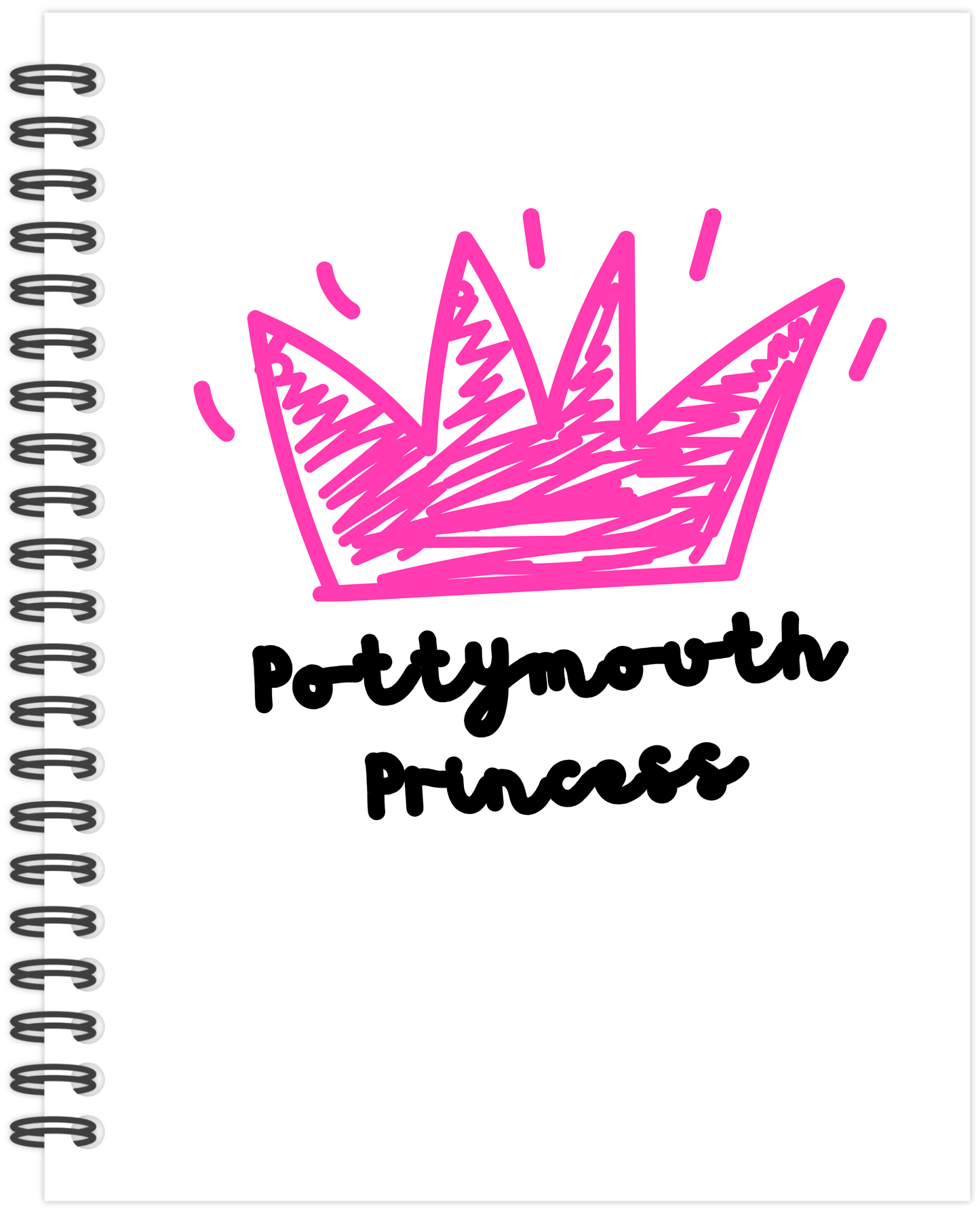 Pottymouth Princess Funny Saying Laminate Sticker Bookmark Journal Notebook Personalized