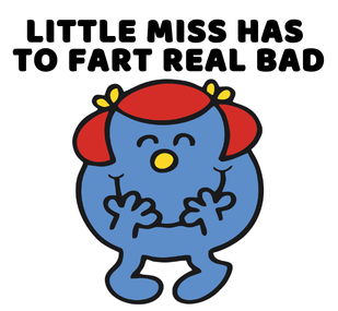 Little Miss Has to Fart Real Bad Vinyl Sticker Funny Saying Bookmark