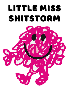 Little Miss Shitstorm Vinyl Sticker Funny Saying Bookmark