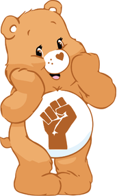 Brown Care Bear Resist Vinyl Sticker Funny Saying Bookmark