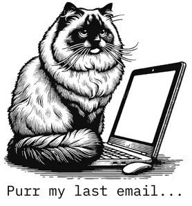 Purr My Last Email Vinyl Sticker Funny Saying Bookmark