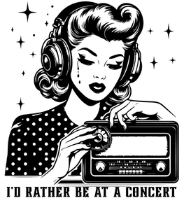 I'd Rather Be At A Concert Vinyl Sticker Funny Saying Bookmark