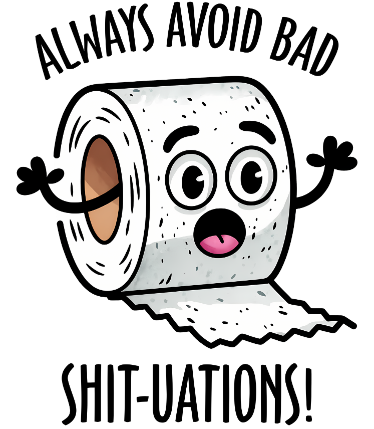 Always Avoid Bad Shituations Vinyl Sticker Funny Saying Bookmark