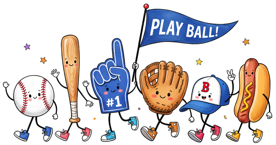 Baseball Parade Vinyl Sticker Funny Saying Bookmark