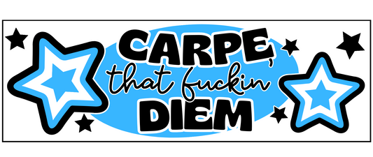 Carpe That Diem Funny Saying Laminate Vinyl Bookmark