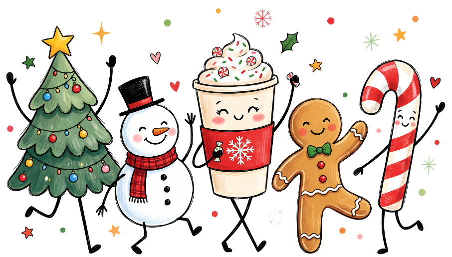 Christmas Parade Vinyl Sticker Funny Saying Bookmark