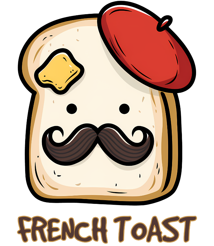 French Toast Vinyl Sticker Funny Saying Bookmark