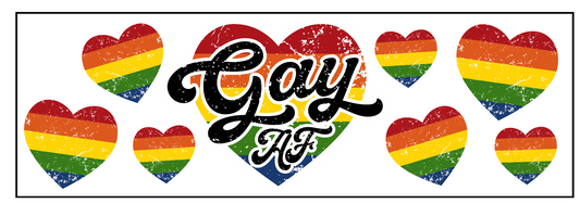 Gay AF Funny Saying Laminate Vinyl Bookmark