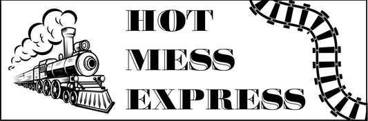 Hot Mess Express Funny Saying Laminate Vinyl Bookmark
