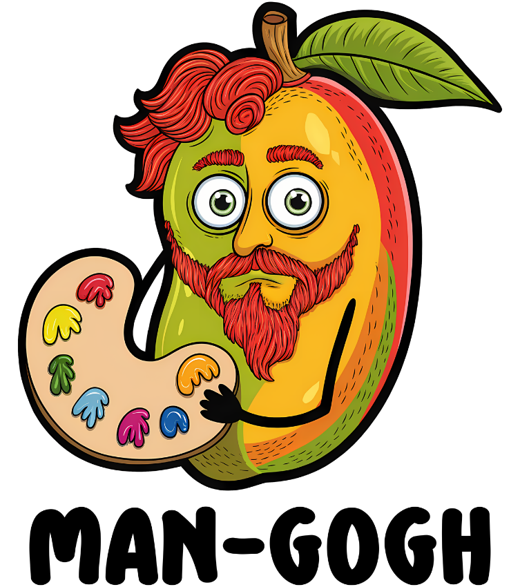 Man Gogh Vinyl Sticker Funny Saying Bookmark