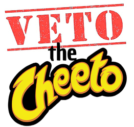 Veto the Cheeto Vinyl Sticker Funny Saying Bookmark
