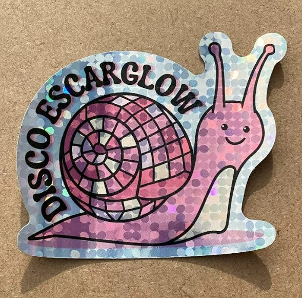 Disco Escarglow Glitter Sparkle Vinyl Sticker Bookmark