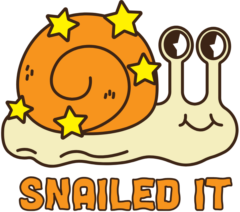 Snailed It Vinyl Sticker Funny Saying Bookmark