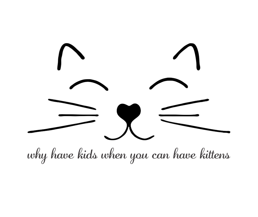 Why Have Kids When You Can Have Kittens Vinyl Sticker Funny Saying Bookmark