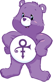Purple Care Bear Prince Vinyl Sticker Funny Saying Bookmark