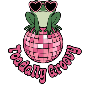 Toadally Groovy Vinyl Sticker Funny Saying Bookmark