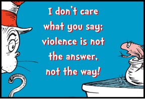 I Don't Care What You Say Violence Is Not The Answer Not The Way Vinyl Sticker Funny Saying Bookmark