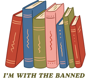I'm With The Banned Vinyl Sticker Funny Saying Bookmark
