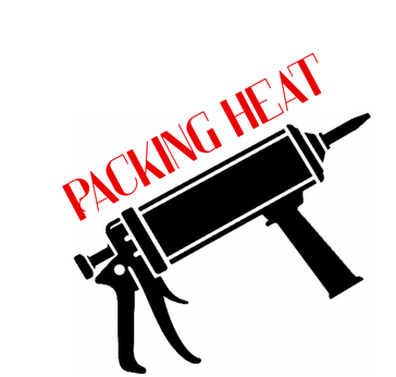 Packing Heat Caulking Gun Vinyl Sticker Funny Saying Bookmark