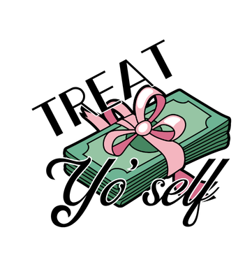 Treat Yo Self Vinyl Sticker Funny Saying Bookmark