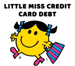 Little Miss Credit Card Debt Vinyl Sticker Funny Saying Bookmark