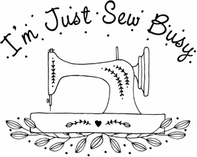 I'm Just Sew Busy Sewing Machine Vinyl Sticker Funny Saying Bookmark