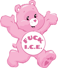 Pink Care Bear Fuck ICE Vinyl Sticker Funny Saying Bookmark
