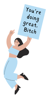 You're Doing Great Bitch Vinyl Sticker Funny Saying Bookmark