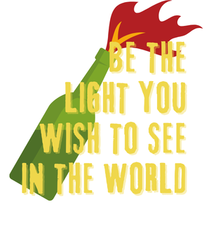Be the Light You Wish to See in the World Vinyl Sticker Funny Saying Bookmark