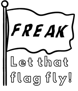 Let That Freak Flag Fly Vinyl Sticker Funny Saying Bookmark