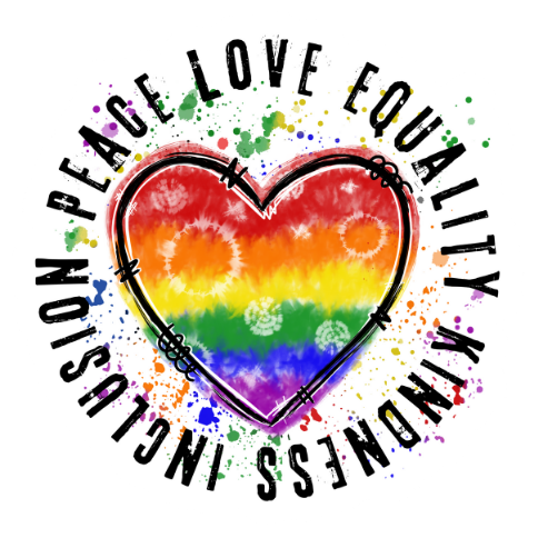 Peace Love Equality Vinyl Sticker Bookmark