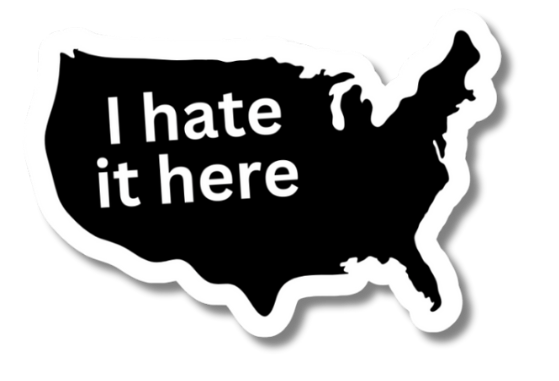 I Hate it Here Funny Vinyl Sticker Bookmark