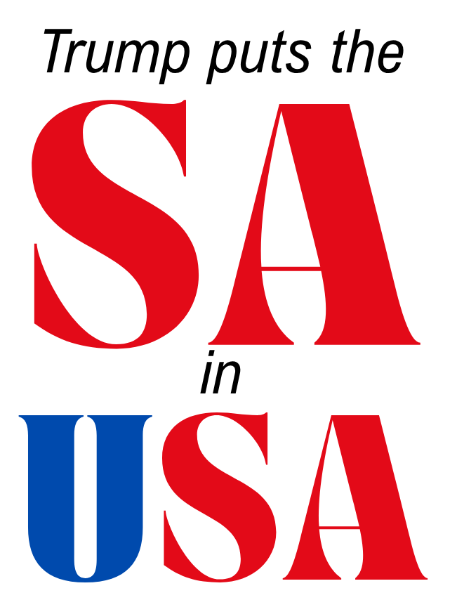 Trump Puts the SA in USA Vinyl Sticker Funny Saying Bookmark