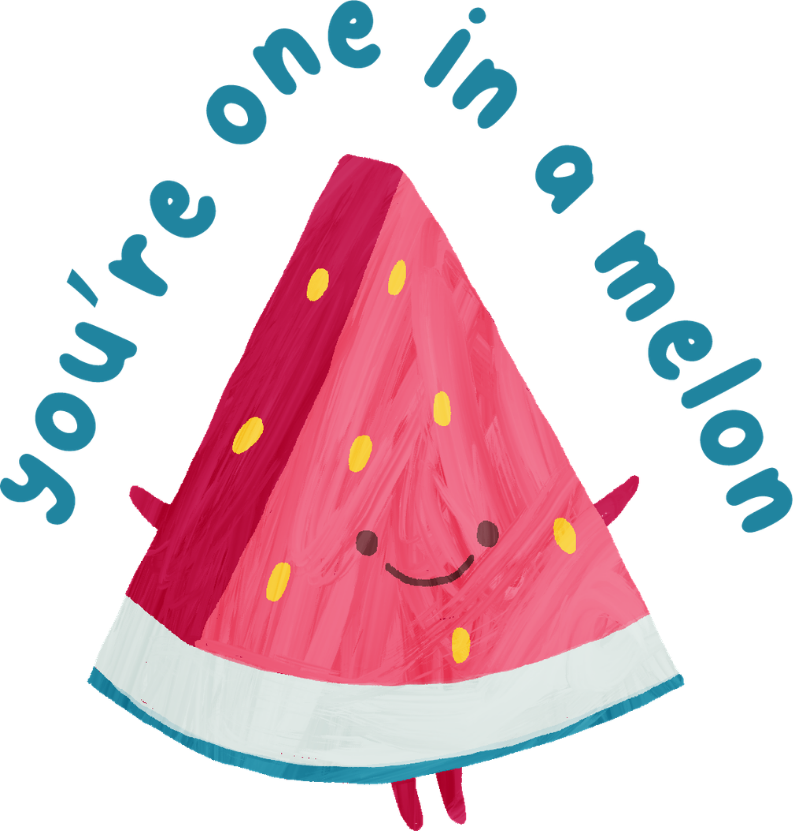 You're One in a Melon Vinyl Sticker Funny Saying Bookmark