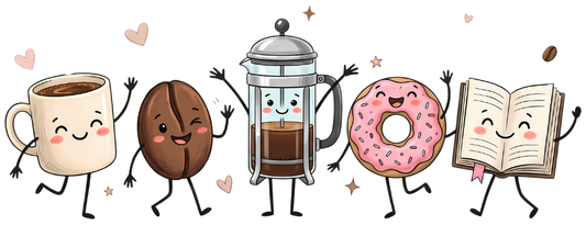 Coffee Parade Vinyl Sticker Funny Saying Bookmark