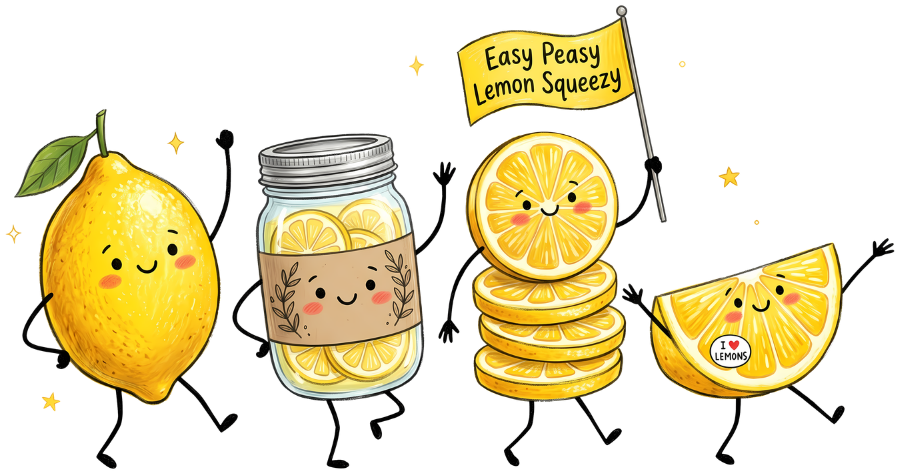 Lemons Parade Vinyl Sticker Funny Saying Bookmark